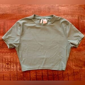 Gianni Bini Sage Green Crop Top